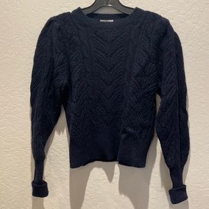 Joie câble knit puff sleeve sweater